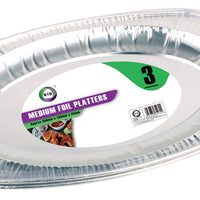 3pc Medium Foil Platters