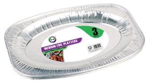 3pc Medium Foil Platters