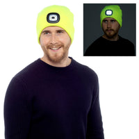 Adults Neon Yellow LED Hat