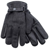 Mens Tweed Leather Gloves