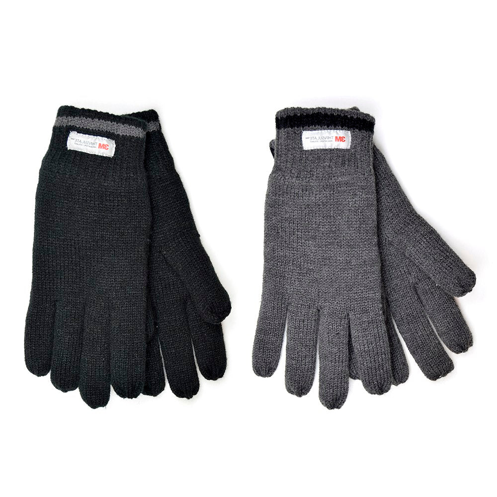 Mens Fleece Lined Knitted Thinsulate Glove