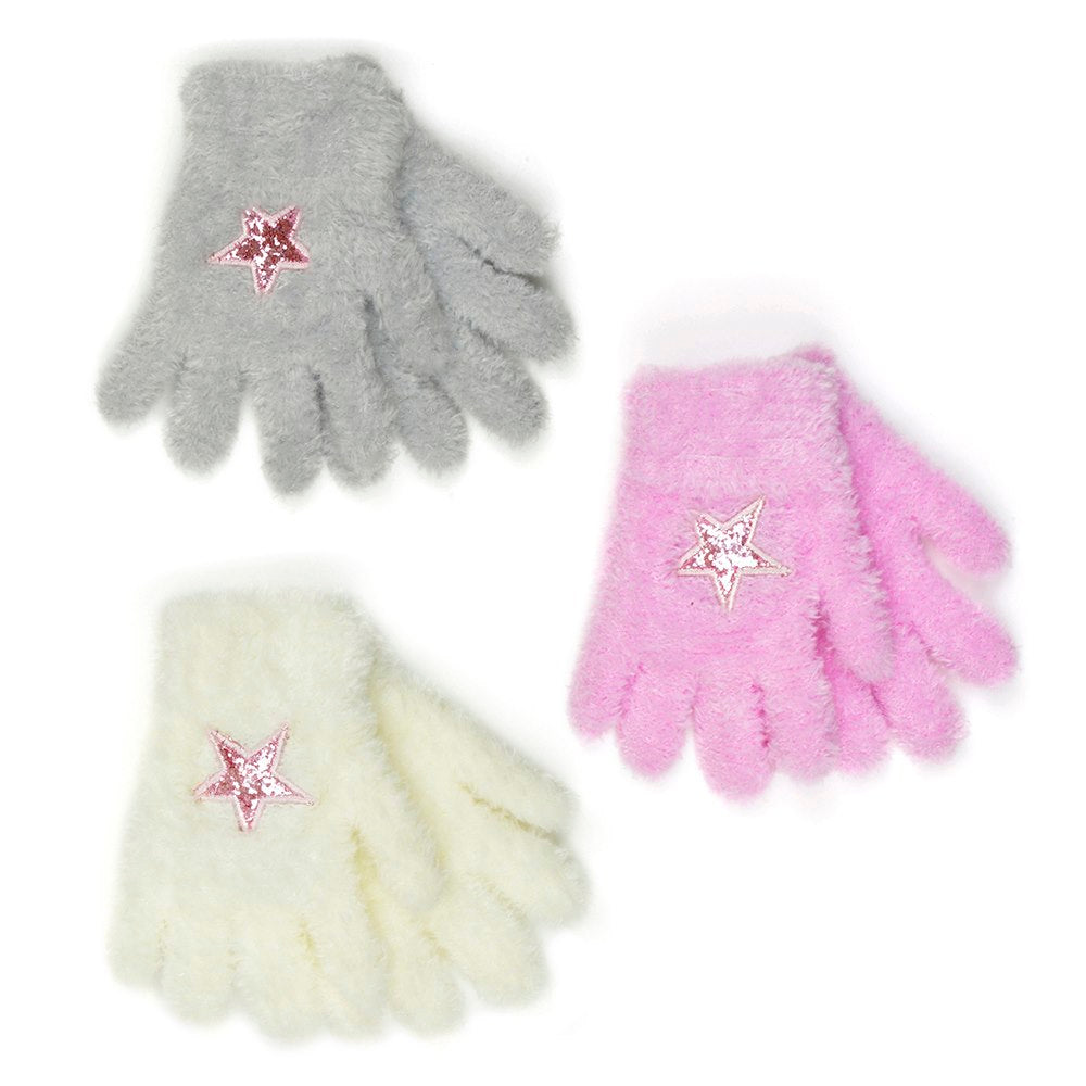 Girls Soft Gloves With Motif