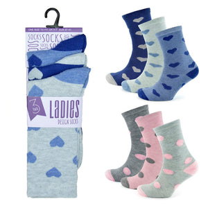 Ladies 3 Pack Design Socks