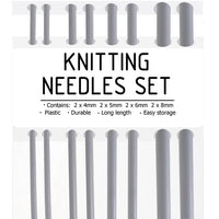 8pc Knitting Needles Set