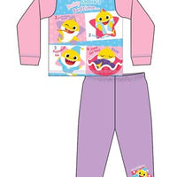 Girls Toddler Licenced Baby Shark Sub Long Pyjama PJs Set