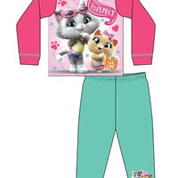 Girls Toddler Licenced 44 Cats Sub Long Pyjama PJs Set
