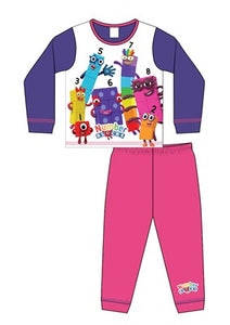 Girls Toddler Licenced Numberblocks Sub Long Pyjama PJs Set