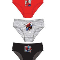 Boys Spiderman Licenced Character 3pk Briefs