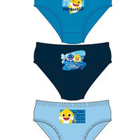 Boys Baby Shark Licenced Character 3pk Briefs