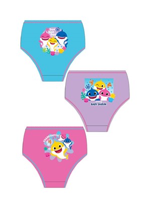 Girls Licenced Baby Shark Underwear Briefs (3 Pack)
