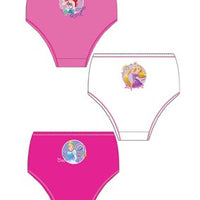Girls Licenced Disney Princess Underwear Briefs (3 Pack)