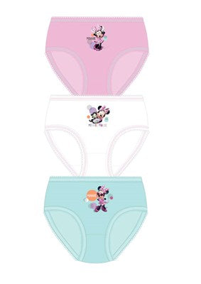Girls Character Disney Minnie Mouse Underwear Briefs (3 Pack)