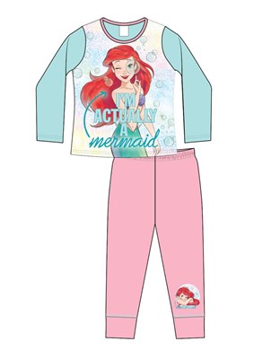Girls Older Licenced Little Mermaid Sub Long Pyjama PJs Set