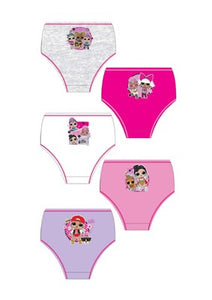 Girls Licenced LOL Surprise Underwear Briefs (5 Pack)