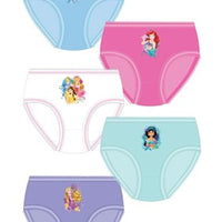 Girls Licensed Disney Princess Underwear Briefs (5 Pack)