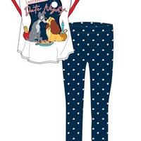 Ladies Licensed Lady And The Tramp Pyjama PJs Set