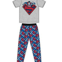 Mens Character Superman Pyjama PJs Set