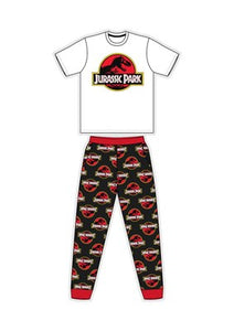 Mens Licenced Jurassic Park Pyjama PJs Set