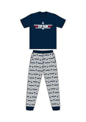 Mens Top Gun Pyjama PJs Set