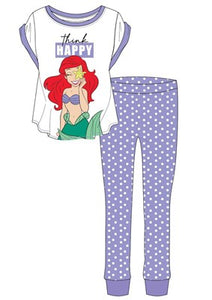 Ladies Licensed Little Mermaid Ariel Pyjama PJs Set