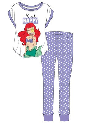 Ladies Licensed Little Mermaid Ariel Pyjama PJs Set
