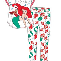 Ladies Licenced Little Mermaid Ariel Pyjama PJs Set