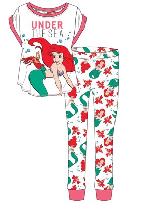 Ladies Licenced Little Mermaid Ariel Pyjama PJs Set