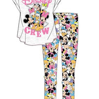 Ladies Licensed Disney Minnie And Friends Pyjama PJs Set