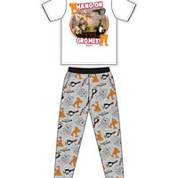 Mens Licenced  Wallace And Gromit Pyjama PJs Set