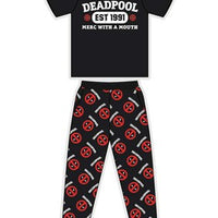Mens Licensed Deadpool Pyjama PJs Set