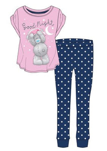 Ladies Women Licensed Tatty Teddy Pyjama PJs Set