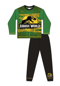Boys Licensed Older Jurassic World Sub Long Sleeve Pyjama PJs Set