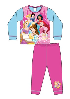 Girls Licensed Toddler Princess Sub Long Sleeve Pyjama PJs Set