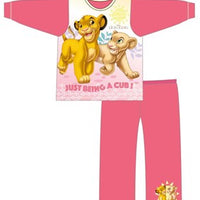 Girls Licesned Character Toddler Lion King Sub Pyjama PJs Set