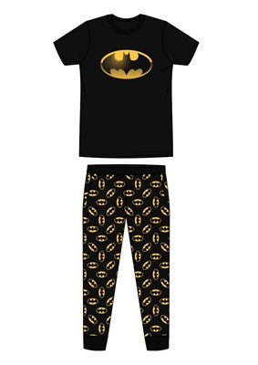 Mens Licensed Batman Pyjama PJs Set