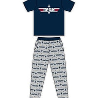 Mens Licensed Top Gun Pyjama PJs Set