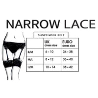 Ladies Narrow Lace Suspender Belts
